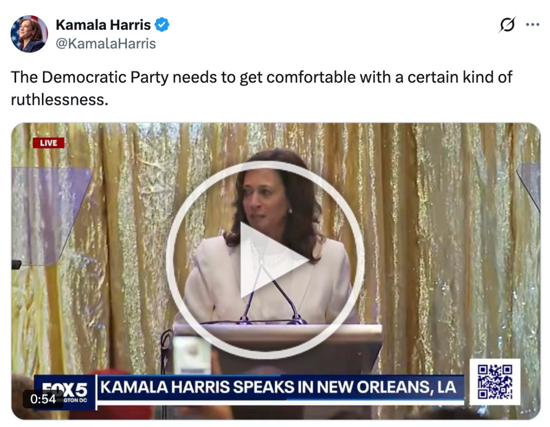 Kamala Harris speaking in New Orleans, LA